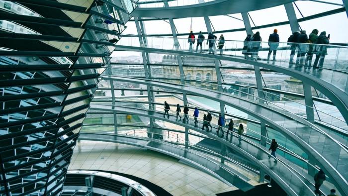 Blick in die Kuppel des Deutschen Reichstag
