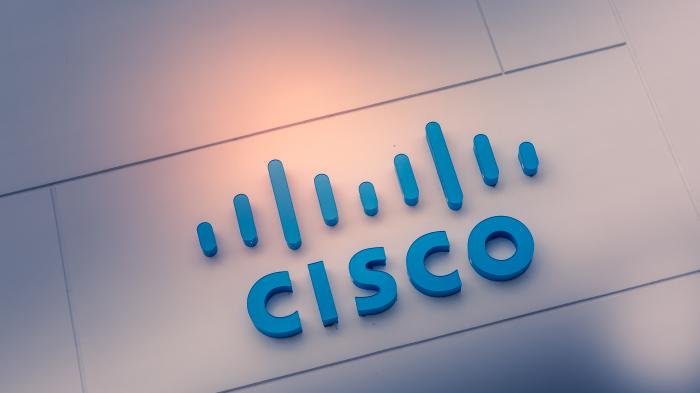 Cisco Logo an einem Gebäude