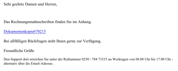 Vorsicht vor Betrüger-Mails mit gefälschten PDF-Rechnungen