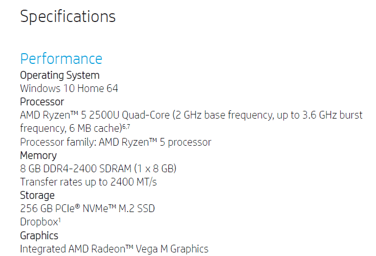 HP ENVY x360 15-bq101na: Ryzen 5 2500U und eine integrierte Vega-M-GPU.
