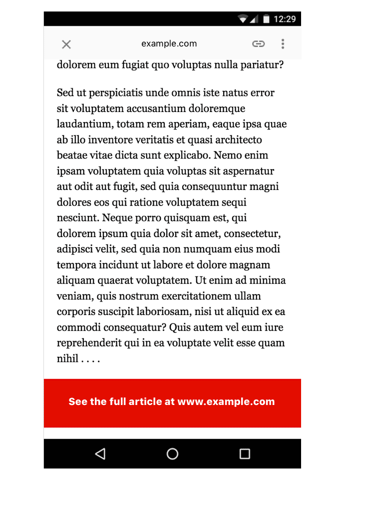 Ein Vorgehen wie in dieser Dummy-Seite will Google künftig unterbinden.