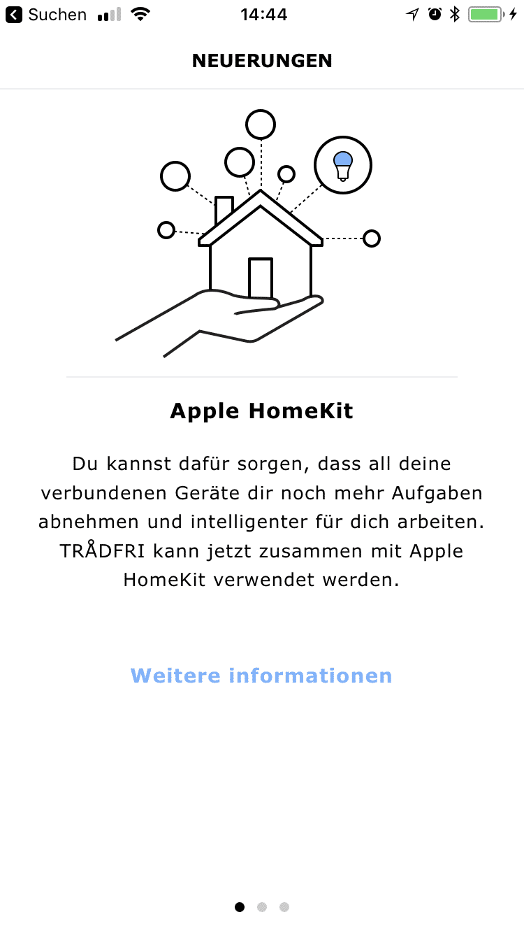 Gateway und Lampen müssen erst für HomeKit konfiguriert werden – dafür hält die App einen Code bereit.
