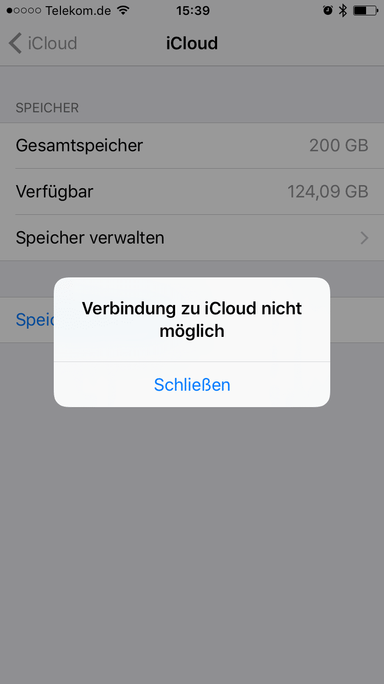 iCloud-Verbindung