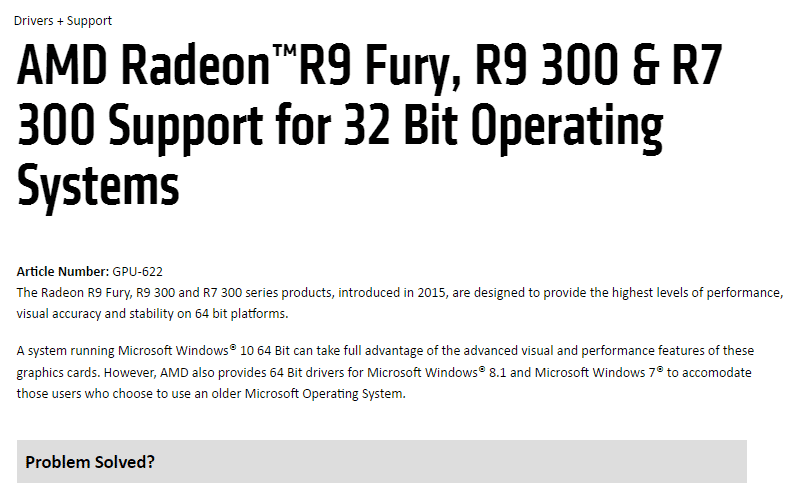 Treiber-Updates: Keine 32-Bit-Treiber mehr für aktuelle Radeon-Grafikkarten