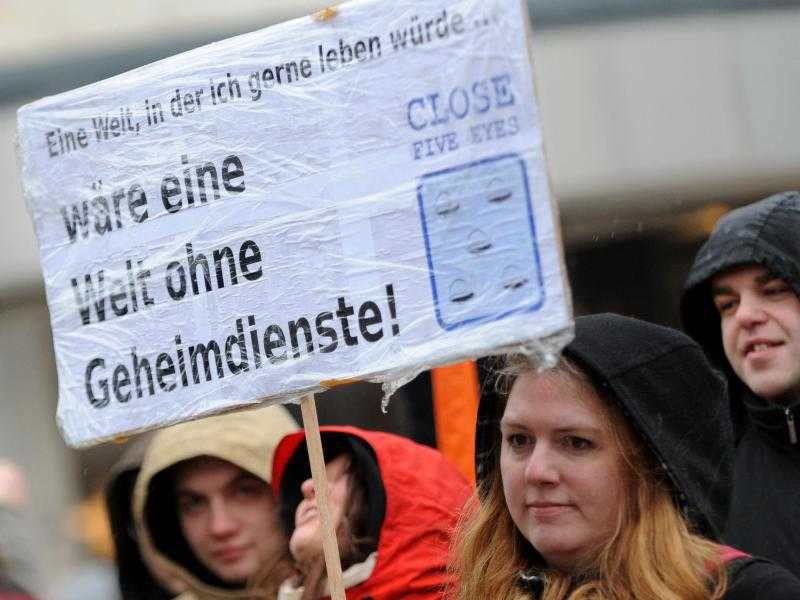 Demonstration gegen die Überwachung