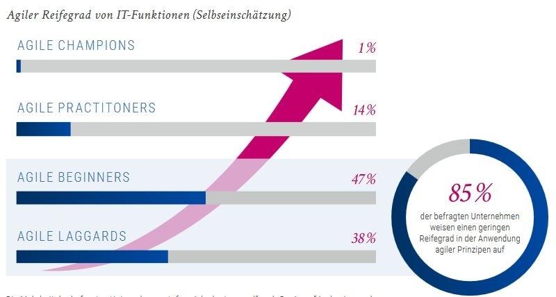 In Sachen Agilität ist es hierzulande noch nicht zum Besten bestellt. Nur wenige sehen sich als Vorreiter auf diesem Gebiet.