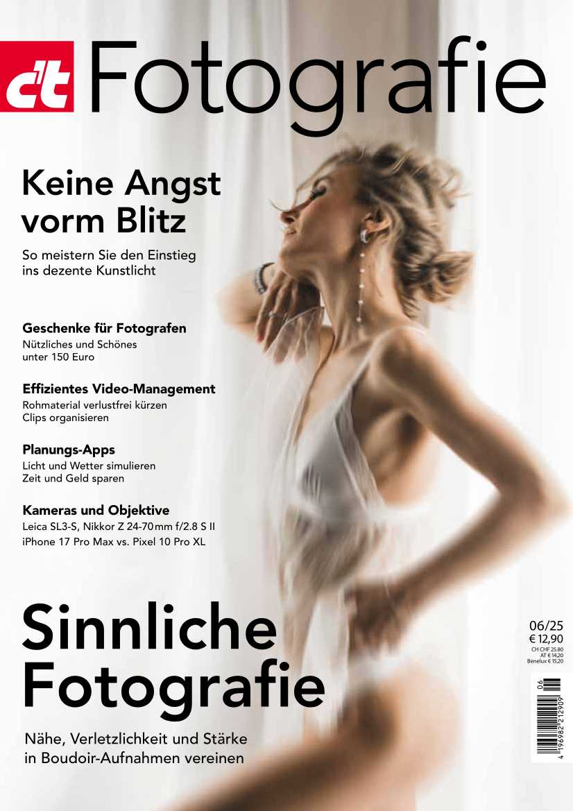 Das Titelbild der Ausgabe 06 2025 des Foto-Magazins c't Fotografie