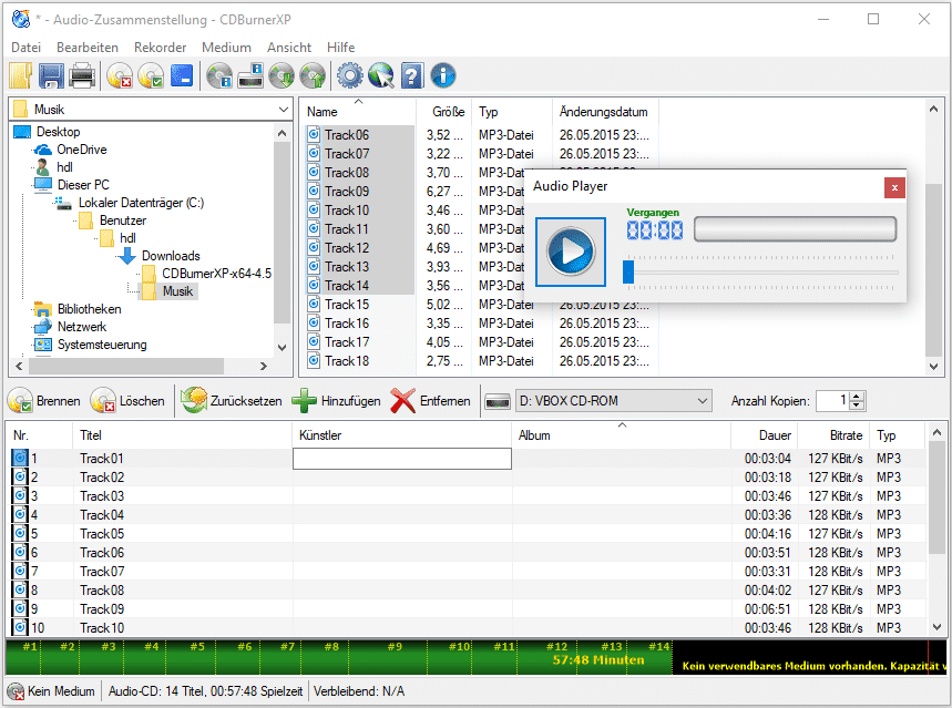 Audio-CD brennen mit CDBurnerXP | heise Download