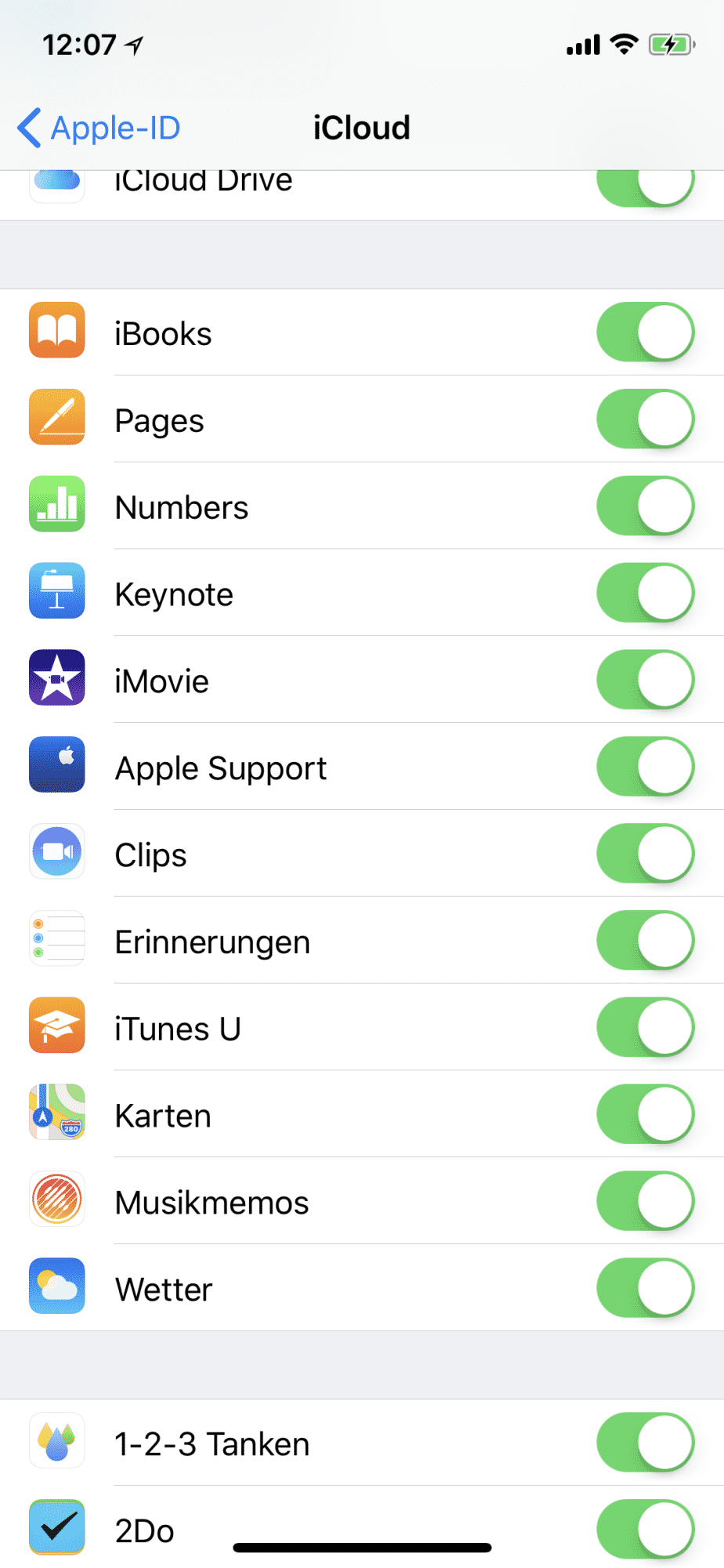 iCloud-Dienste
